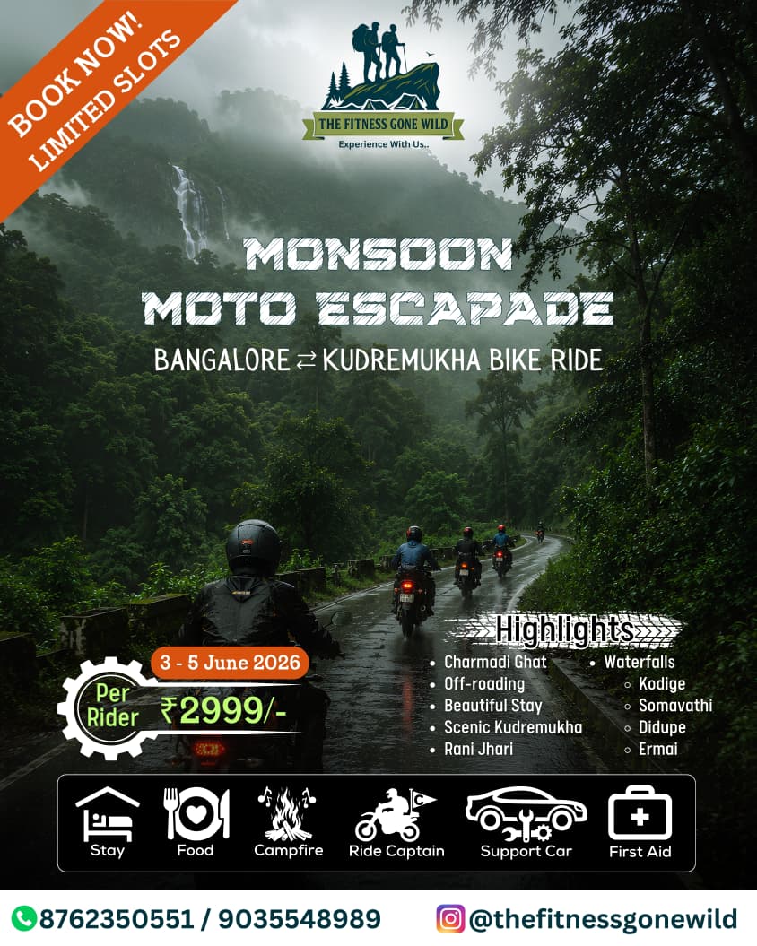🌧️ MONSOON MOTO ESCAPADE – KUDREMUKHA EDITION 🏍️ poster