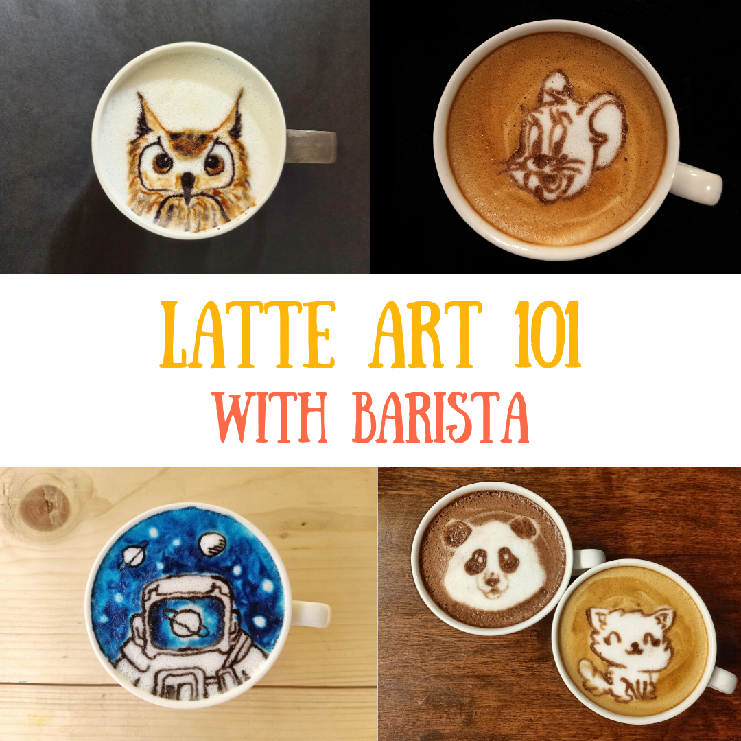 Latte Art : Etching Technique with Barista